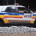 PMR localiza 84 tabletes de maconha em porta-malas de carro na MG-179
