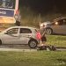 Colisão entre carro e motocicletas deixa três feridos na Avenida Wenceslau Braz