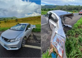Batida parte carro ao meio e deixa uma mulher morta e três pessoas feridas em Monte Santo de Minas
