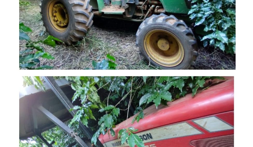 Tratores furtados são encontrados em cafezal após operação da Polícia Civil
