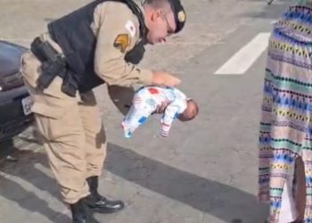 Policial Militar salva vida de bebê engasgado em Ipuiúna