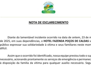 Hotel Fazenda se pronuncia após tentativa de homicídio em suas dependências