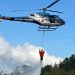 Helicóptero da PM realiza treinamento de combate a incêndios florestais