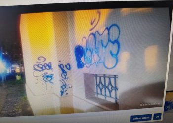 Menores são apreendidos após picharem fachada das Thermas Antônio Carlos, em Poços de Caldas