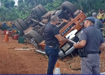 Motorista de caminhão morre após acidente entre Poços de Caldas e São Sebastião da Grama