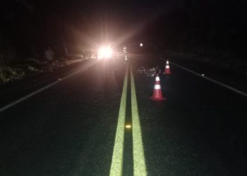 Pedestre morre atropelado por moto ao atravessar a BR-459, em Santa Rita do Sapucaí