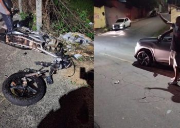 VÍDEO: moto fica irreconhecível após acidente em Poços de Caldas