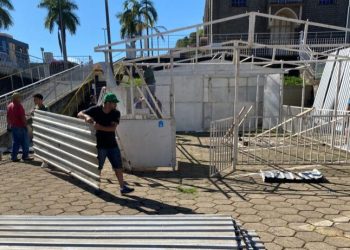 Barracas da Festa de São Benedito começam a ser montadas em Poços de Caldas