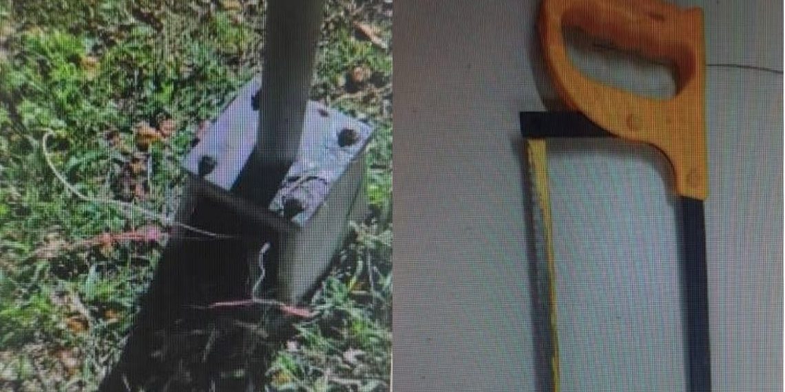 Homem é flagrado furtando fiação elétrica em ciclovia na Avenida João Pinheiro