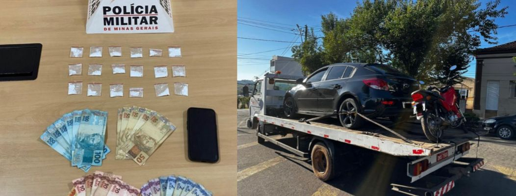 PM apreende veículos, drogas e dinheiro durante operação em Campestre