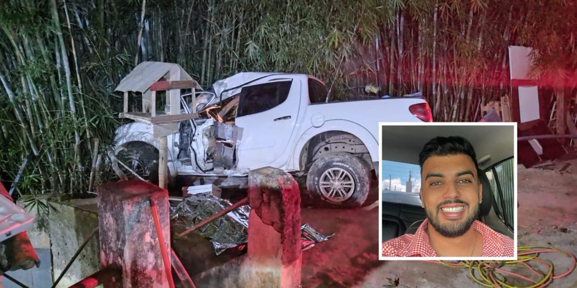 Vereador de Machado morre após perder controle da direção e bater caminhonete contra muro