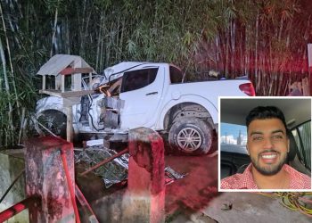 Vereador de Machado morre após perder controle da direção e bater caminhonete contra muro