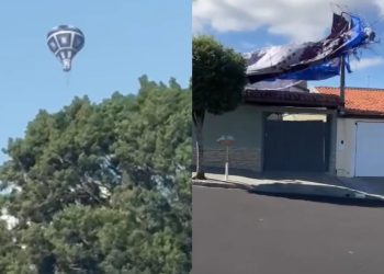Balão cai sobre casas e assusta moradores em São José do Rio pardo