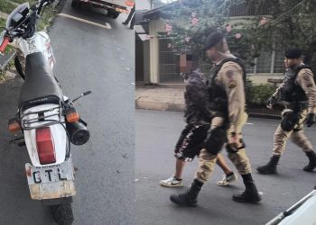 Homem é preso após abandonar moto e fugir de blitz em Poços de Caldas