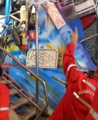 Após acidente, Corpo de Bombeiros realiza nova vistoria técnica nos brinquedos da Festa de São Benedito de Poços de Caldas