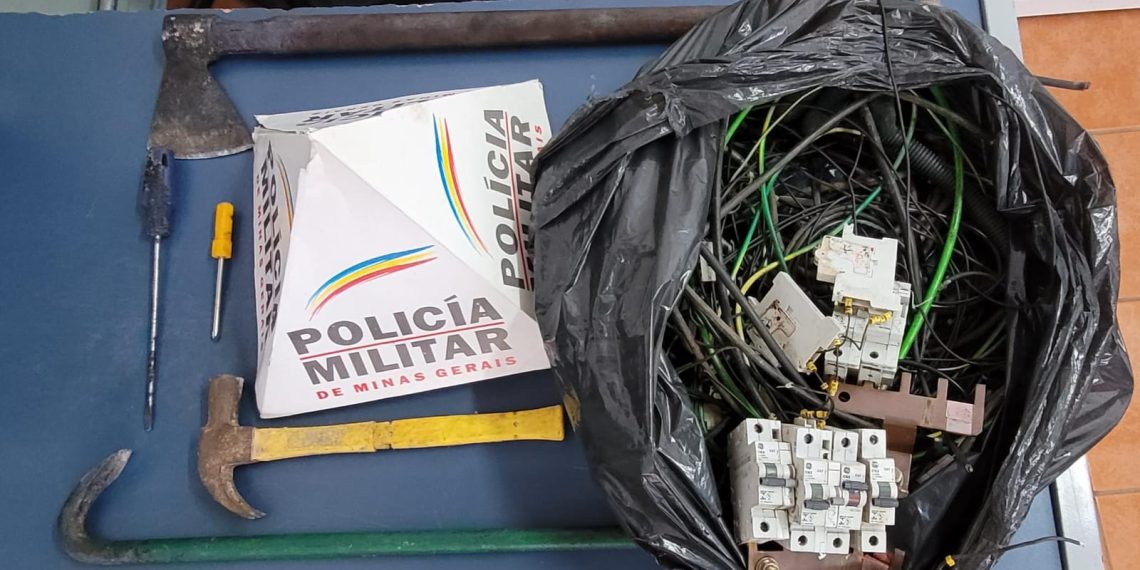 Homem é preso em flagrante por furto de materiais elétricos em Poços de Caldas