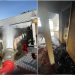 Incêndio em casas geminadas e abandonadas mobiliza equipe do Corpo de Bombeiros em Poços