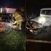 Homem fica preso às ferragens e outros quatro ficam feridos após colisão frontal na MG-455