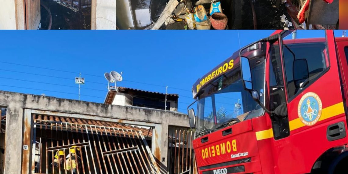 Cozinha e sala de casa ficam destruídas após incêndio em Andradas