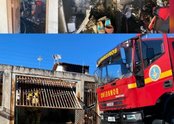 Cozinha e sala de casa ficam destruídas após incêndio em Andradas
