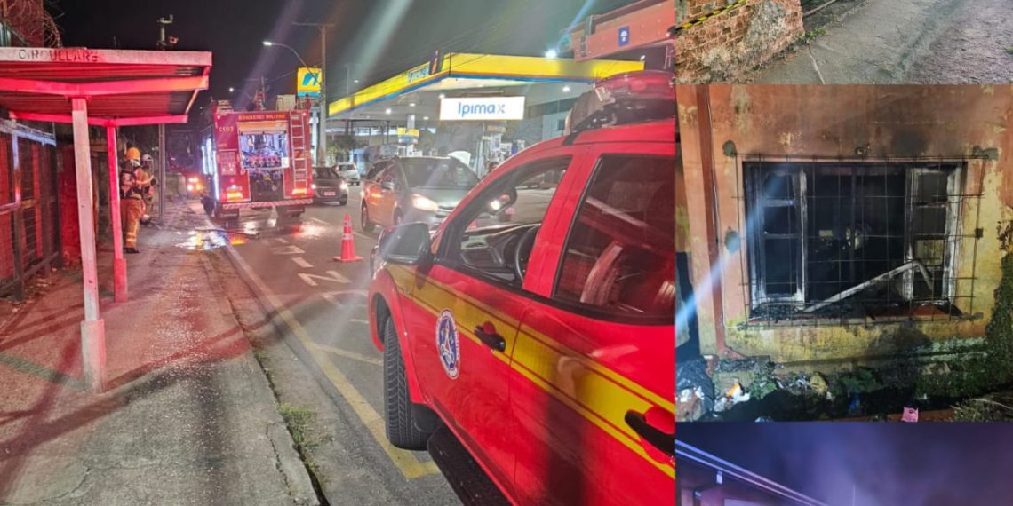 Incêndio em residência mobiliza equipe do Corpo de Bombeiros em Poços