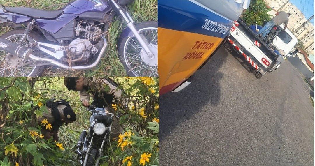 Moto furtada é localizada pela PM em matagal na zona leste de Poços de Caldas