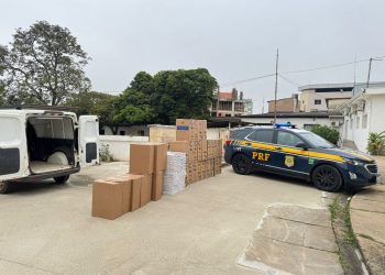 PRF apreende 20 mil maços de cigarros contrabandeados na BR-459