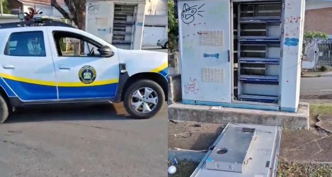 Central de fibra óptica é danificada e tem fiação furtada em Poços de Caldas