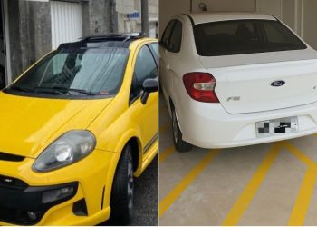 Dois carros são levados por bandidos durante assaltos simultâneos em Poços