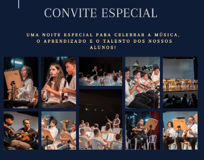 Noite especial celebra aprendizado e talento de alunos do projeto da Banda Municipal Maestro Azevedo