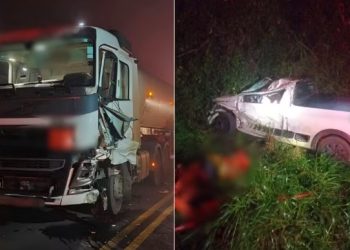 Homem morre após bater picape contra carreta em rodovia na região