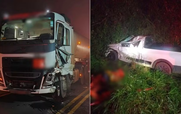 Homem morre após bater picape contra carreta em rodovia na região