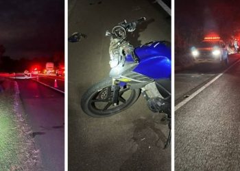 Mulher morre após moto atingir búfalo e se chocar contra ônibus de turismo; ela e o marido voltavam de Poços para a cidade natal