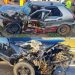 Três ficam gravemente feridos e outros dois também se machucam após acidente entre dois carros na região