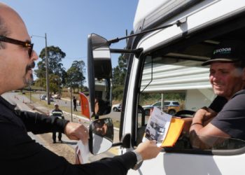 Vice-governador participa de ação educativa em Poços sobre limite do peso no transporte de carga