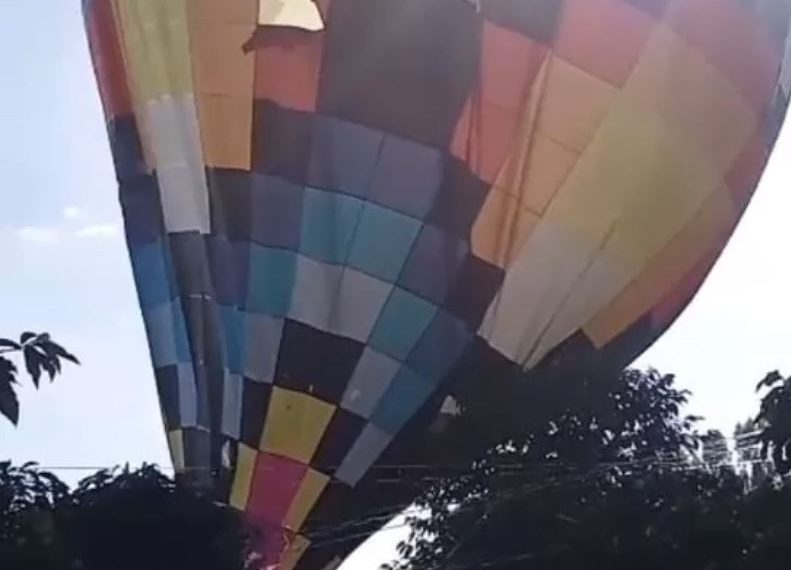 VÍDEO: balão cai em plantação de café no Sul de Minas