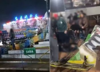 Quatro pessoas ficam feridas após acidente com brinquedo em parque de diversões de festa agropecuária na região
