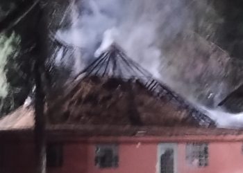 Incêndio atinge quiosque no Parque Ecológico da Zona Sul de Poços