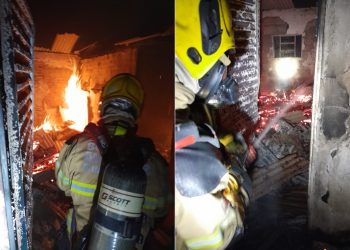 Morador é hospitalizado após incêndio em residência em Santa Rita de Caldas