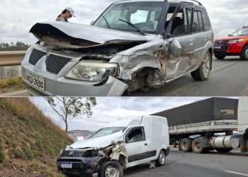 Veículo invade contramão e provoca acidente na zona sul de Poços