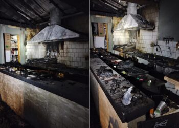 Hamburgueria pega fogo na Avenida João Pinheiro em Poços de Caldas