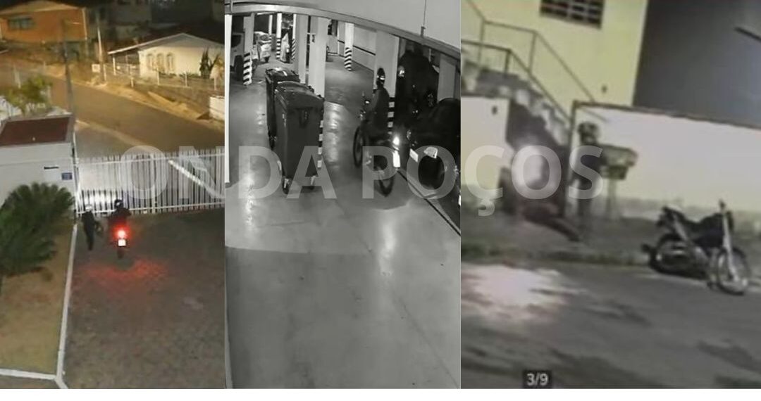 Audaciosos: ladrões furtam motos de dentro de condomínio e residência em Poços