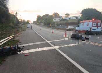 Motociclista fica gravemente ferido após colidir com vaca em rodovia na região; animal não sobreviveu