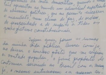 Carta de Juscelino Kubitschek é descoberta no Museu de Poços de Caldas