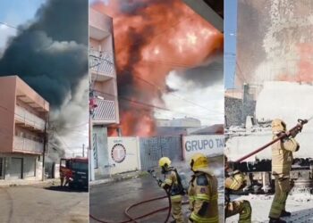 VÍDEO: Incêndio de grandes proporções atinge depósito de posto de combustíveis na região