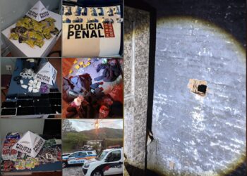 Polícia frusta tentativa de jovem de enviar celulares, carregadores, fumo e alimentos para dentro do presídio de Poços