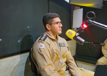 Comandante da 6ª Base Regional de Aviação do Estado participa do Poços em Foco