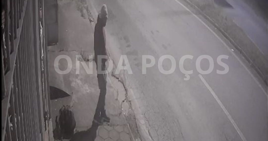 VÍDEO: homem danifica estátuas durante tentativa de furto em Poços de Caldas