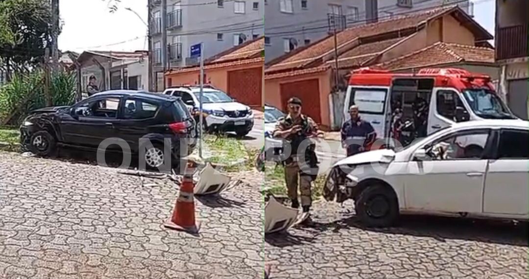 Motorista avança sinal de pare e provoca acidente com uma vítima em Poços