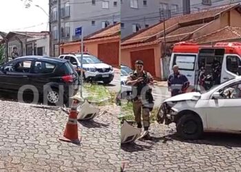 Motorista avança sinal de pare e provoca acidente com uma vítima em Poços